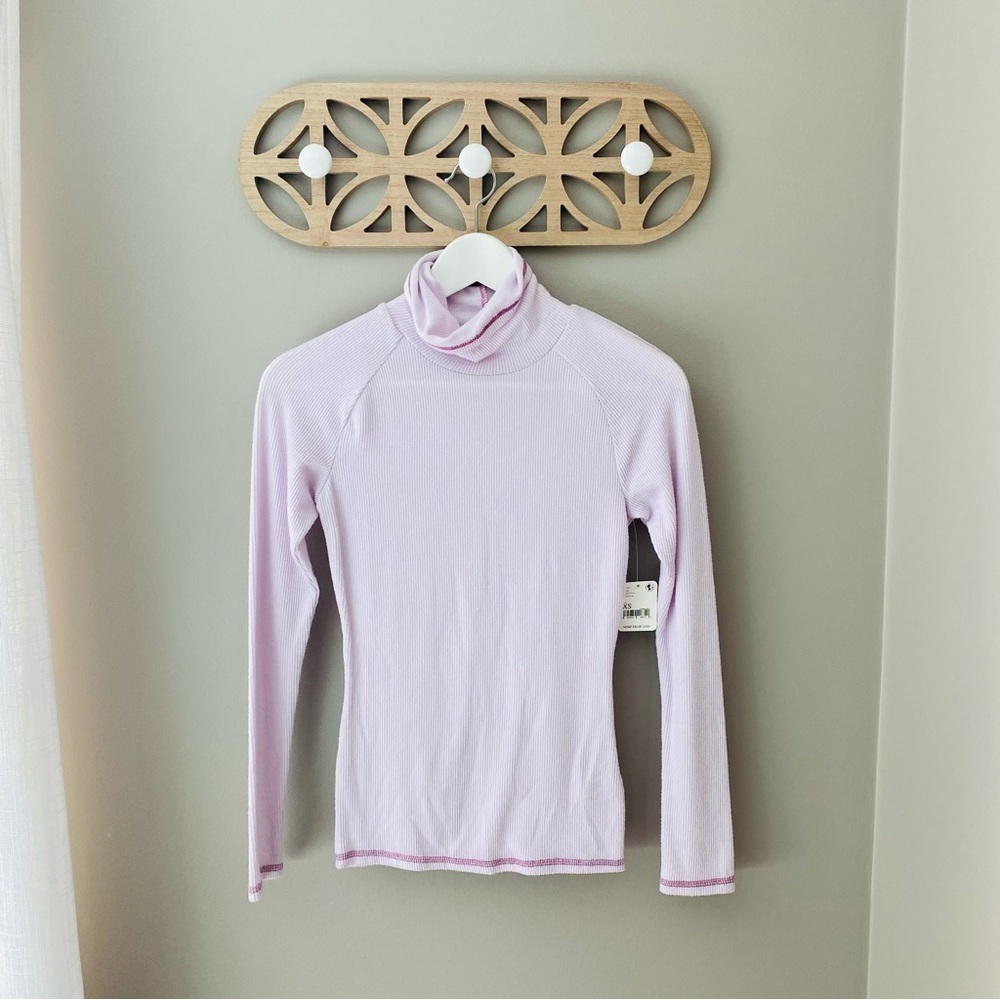 Free People Hi Hon Turtleneck Top Purple Sz XS